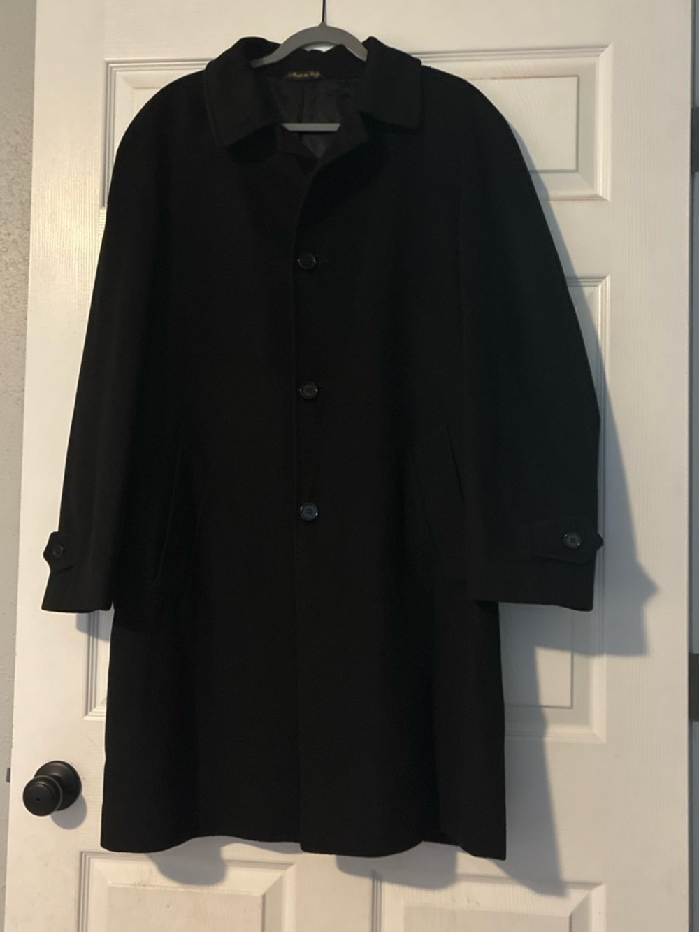Mario Valente 100% cashmere Men's Black Trench Coat